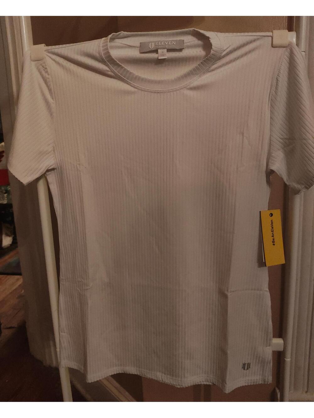 NWT- Eleven Venus Williams tee S - ribbed love to love white